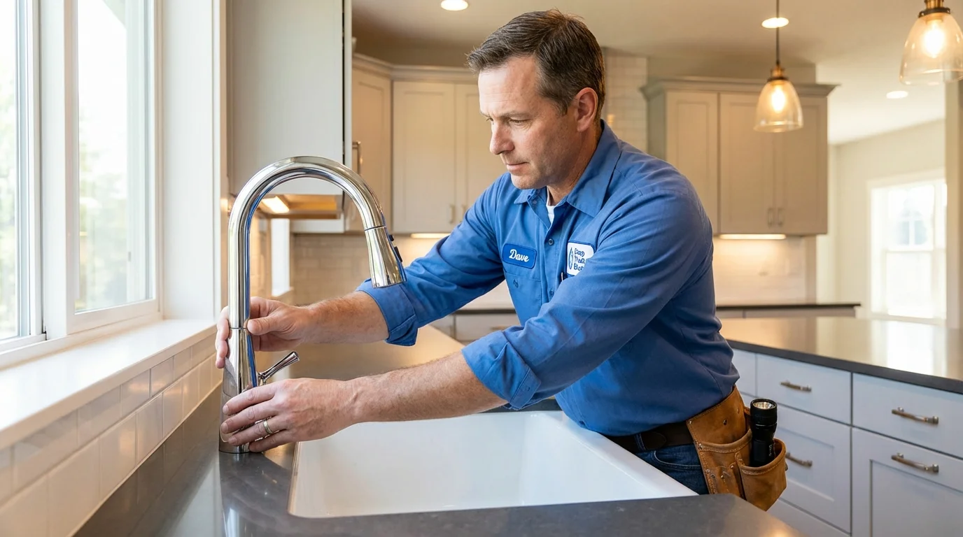 Kitchen faucet installation by Johns Plumbing LLC in Altavista